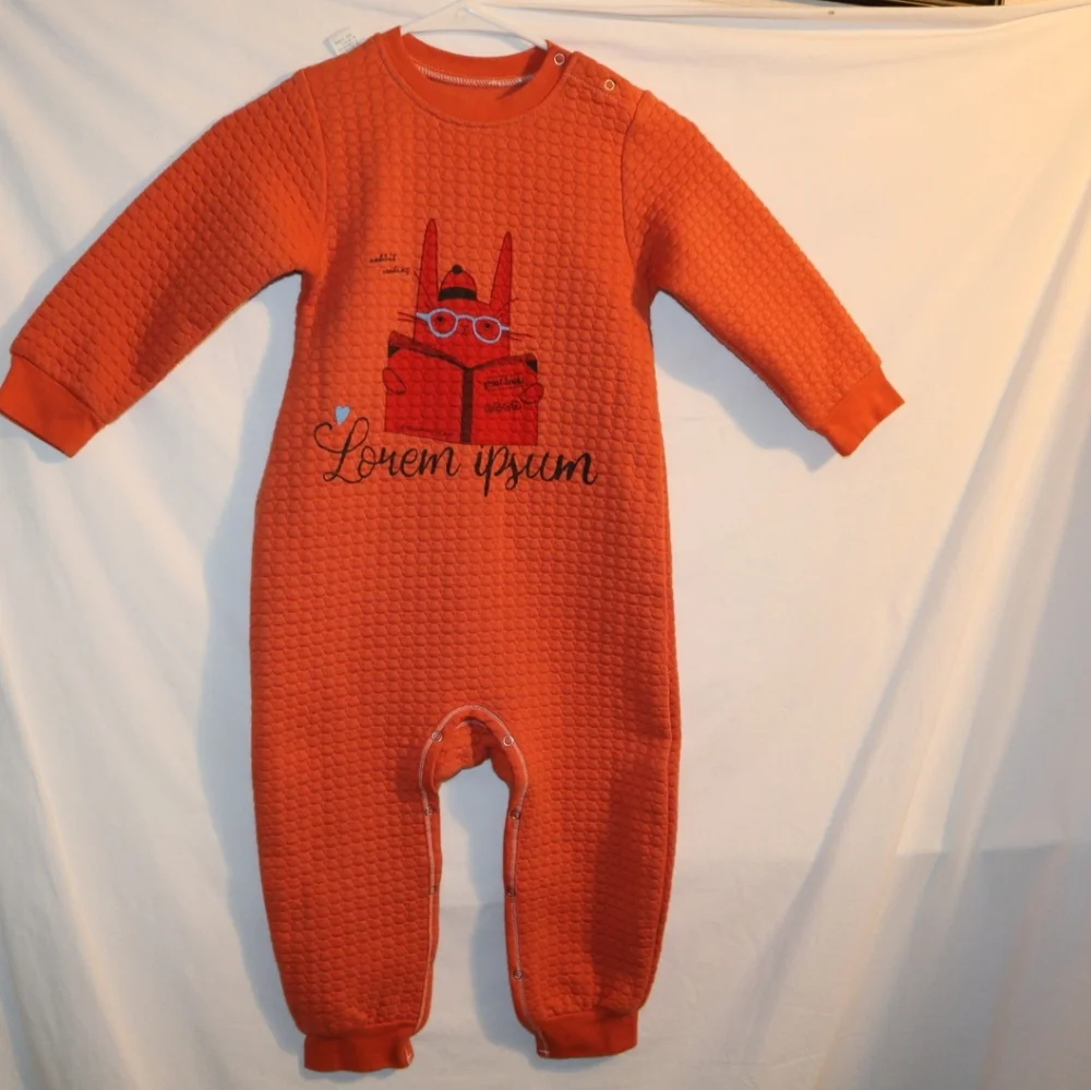 Orange‎ Baby Jumper Zipped Pjs